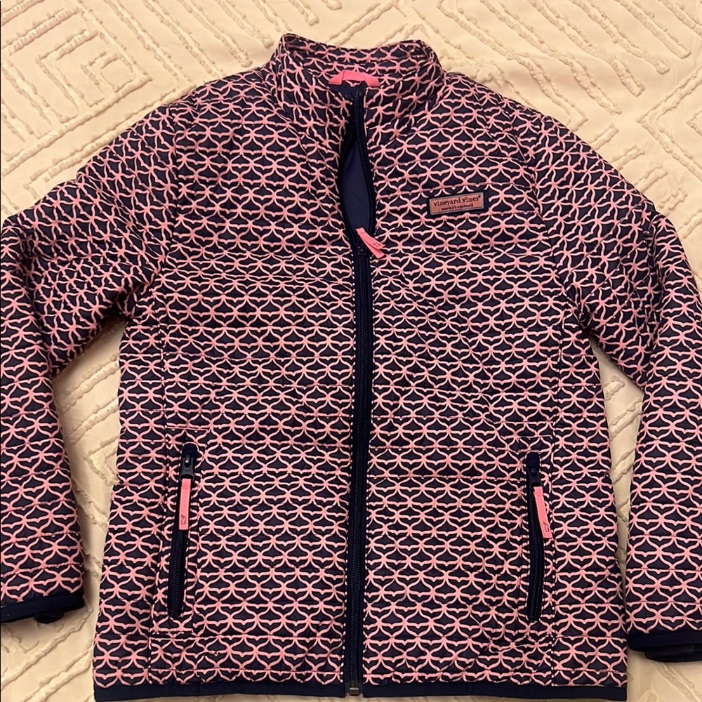 Vineyard Vines Pink Puffer Jacket Kids Medium